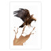 Poster Eagle - Predatory bird and brown paint on a solid background 114397 additionalThumb 19