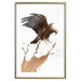 Poster Eagle - Predatory bird and brown paint on a solid background 114397 additionalThumb 14
