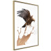 Poster Eagle - Predatory bird and brown paint on a solid background 114397 additionalThumb 6