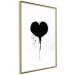 Poster Broken heart - simple black and white composition with a love symbol 115097 additionalThumb 6