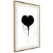 Poster Broken heart - simple black and white composition with a love symbol 115097 additionalThumb 2