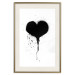 Poster Broken heart - simple black and white composition with a love symbol 115097 additionalThumb 19