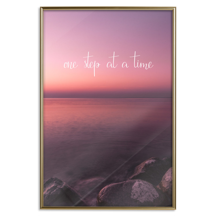 Poster One step at a time - English texts on a seascape background 115297 additionalImage 27