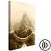 Canvas Sepia Mountains - a geometric landscape of rocky mountain peaks 117197 additionalThumb 6