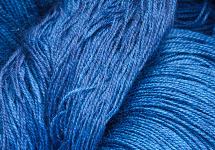 Poster Blue Yarn - winter composition with a ball of navy wool 117597 additionalImage 8
