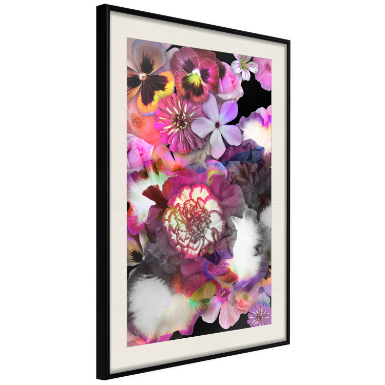 Wall Poster Harmony of Colors - composition with various colorful flowers on a black background 117997 additionalImage 13