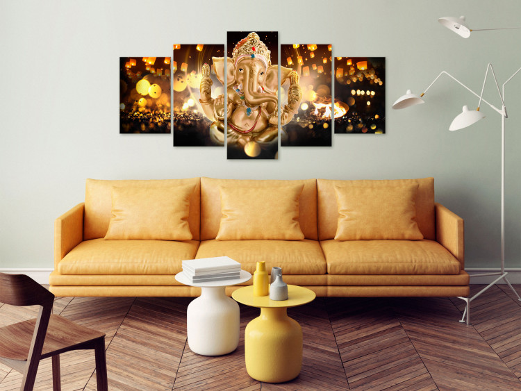Canvas Art Print Enlightened Buddha - oriental, Buddhist theme in warm colors 118197 additionalImage 3