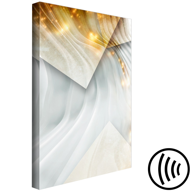 Canvas Silk space - abstract with a motif of reflections and waves 118997 additionalImage 6