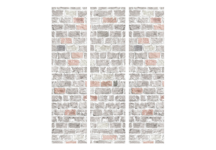 Room Divider Spring Shade - texture of gray brick with orange accents 122997 additionalImage 3