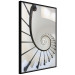 Poster Infinite Stairs - architecture of white stairs with metal railing 123897 additionalThumb 10