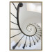 Poster Infinite Stairs - architecture of white stairs with metal railing 123897 additionalThumb 16