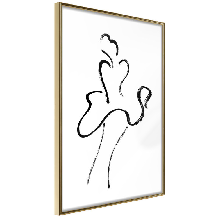 Wall Poster Marilyn - black line art of dancing female silhouette on white background 123997 additionalImage 6