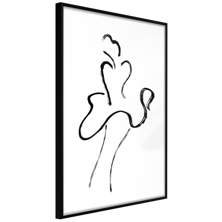 Wall Poster Marilyn - black line art of dancing female silhouette on white background 123997 additionalImage 11