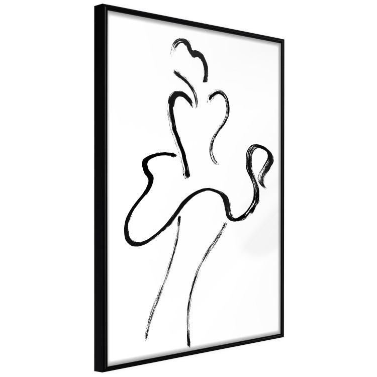 Wall Poster Marilyn - black line art of dancing female silhouette on white background 123997 additionalImage 10