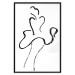 Wall Poster Marilyn - black line art of dancing female silhouette on white background 123997 additionalThumb 17