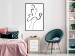 Wall Poster Marilyn - black line art of dancing female silhouette on white background 123997 additionalThumb 3