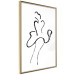 Wall Poster Marilyn - black line art of dancing female silhouette on white background 123997 additionalThumb 6