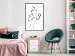 Wall Poster Marilyn - black line art of dancing female silhouette on white background 123997 additionalThumb 4