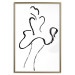 Wall Poster Marilyn - black line art of dancing female silhouette on white background 123997 additionalThumb 15