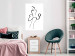 Wall Poster Marilyn - black line art of dancing female silhouette on white background 123997 additionalThumb 2