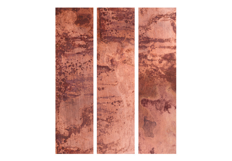 Room Separator Red Sheet (3-piece) - composition with a marble texture 124297 additionalImage 3