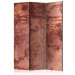 Room Separator Red Sheet (3-piece) - composition with a marble texture 124297