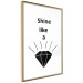Poster Shine like a Diamond - black and white diamond with English text 125097 additionalThumb 6
