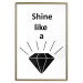 Poster Shine like a Diamond - black and white diamond with English text 125097 additionalThumb 16