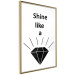 Poster Shine like a Diamond - black and white diamond with English text 125097 additionalThumb 12