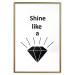 Poster Shine like a Diamond - black and white diamond with English text 125097 additionalThumb 14