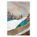Wall Poster Mountains and Valleys - abstract landscape of a white path against the sky 125897