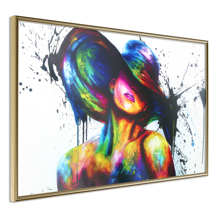 Wall Poster Summer Charms - abstract woman on a white background in a watercolor motif 127097 additionalImage 12