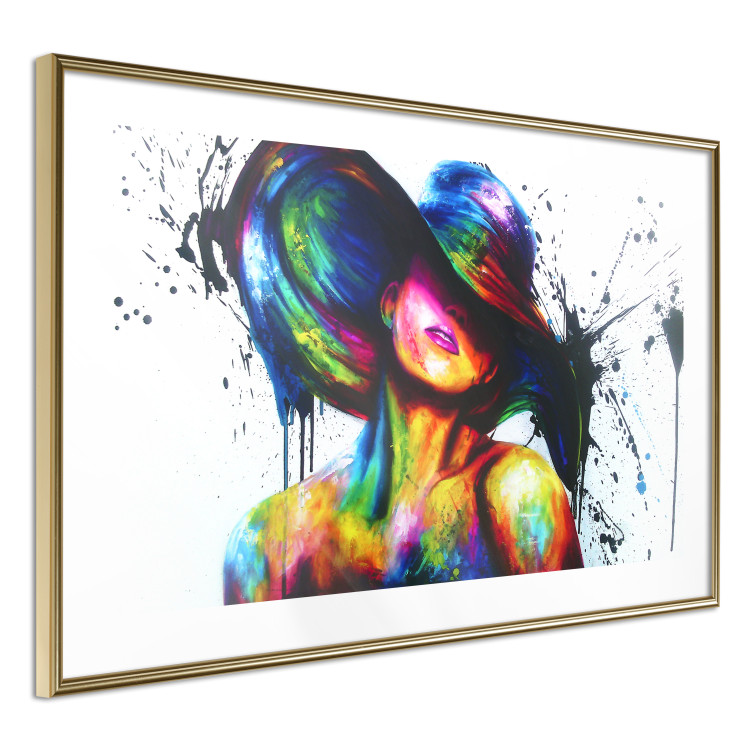 Wall Poster Summer Charms - abstract woman on a white background in a watercolor motif 127097 additionalImage 7