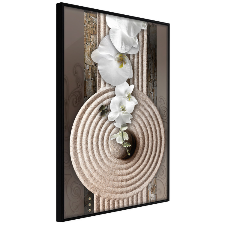 Poster My Respite - oriental stone and white flowers in a zen motif 127397 additionalImage 11