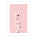 Poster In Bloom - pink plant composition with flowers on solid background 127897 additionalThumb 19