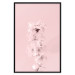 Poster In Bloom - pink plant composition with flowers on solid background 127897 additionalThumb 16