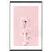 Poster In Bloom - pink plant composition with flowers on solid background 127897 additionalThumb 15