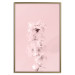 Poster In Bloom - pink plant composition with flowers on solid background 127897 additionalThumb 17