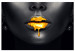 Large canvas print Gold Lips [Large Format] 128497