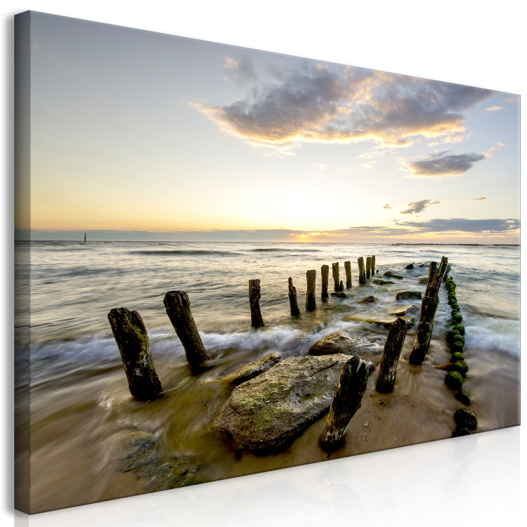 Large canvas print Wooden Breakwaters II [Large Format] 128897 additionalImage 2