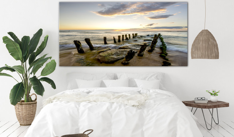 Large canvas print Wooden Breakwaters II [Large Format] 128897 additionalImage 5