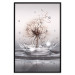 Poster Wind Drops - dandelion in water creating ripples on a light background 132197 additionalThumb 18