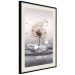 Poster Wind Drops - dandelion in water creating ripples on a light background 132197 additionalThumb 2
