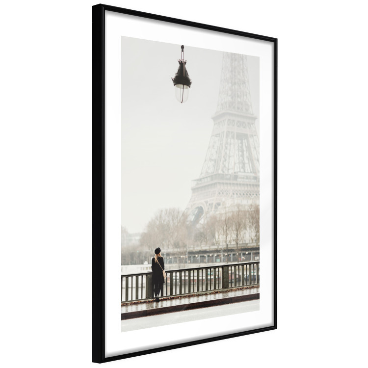 Wall Poster Space of Quiet Moments - woman against the backdrop of the Eiffel Tower in Paris 132297 additionalImage 6