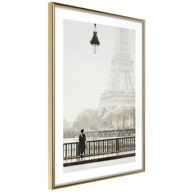Wall Poster Space of Quiet Moments - woman against the backdrop of the Eiffel Tower in Paris 132297 additionalImage 9