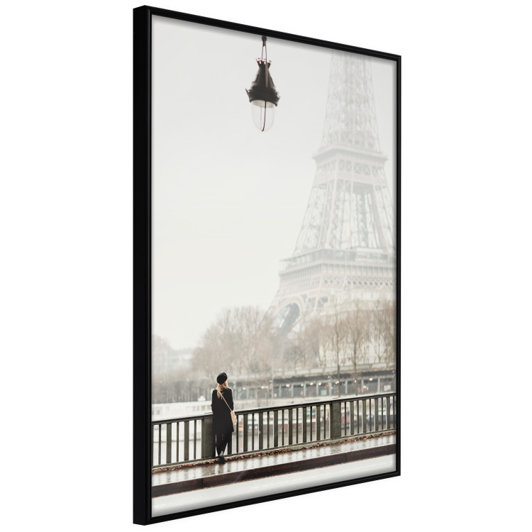 Wall Poster Space of Quiet Moments - woman against the backdrop of the Eiffel Tower in Paris 132297 additionalImage 13