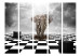 Room Separator Escape from Africa II (5-piece) - black and white fantasy with an elephant 132597 additionalThumb 3