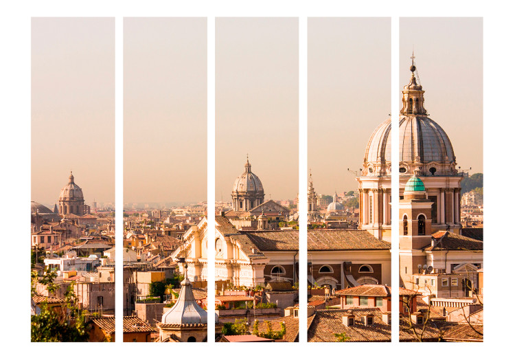 Folding Screen Rome - Bird's Eye View II (5-piece) - panorama of an Italian city 132997 additionalImage 3