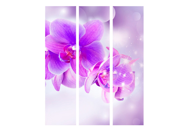 Room Separator Purple Orchids (3-piece) - simple composition in orchid flowers 133097 additionalImage 3