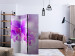 Room Separator Purple Orchids (3-piece) - simple composition in orchid flowers 133097 additionalThumb 4
